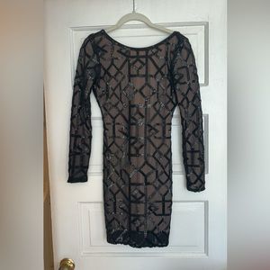 Black Bodycon Sequin Dress